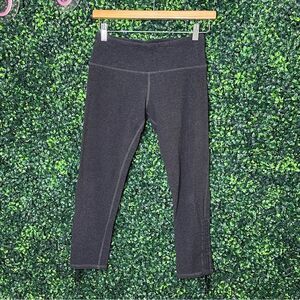 Lululemon Dark Grey Cropped Low Rise Leggings Sz 6